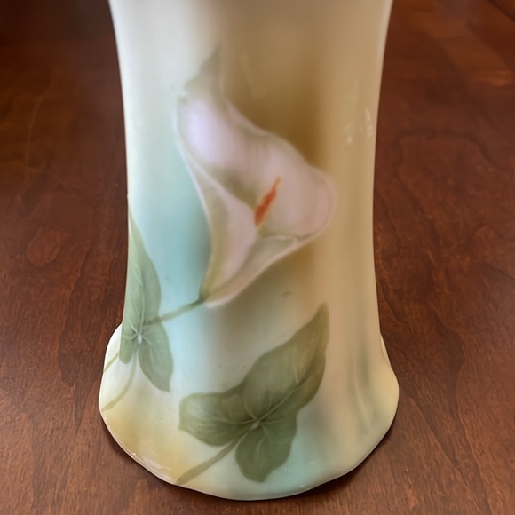 VTG Art Nouveau porcelain RS Germany hat pin holder vanity accessory Calla Lily - Picture 3 of 8